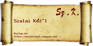 Szalai Kál névjegykártya